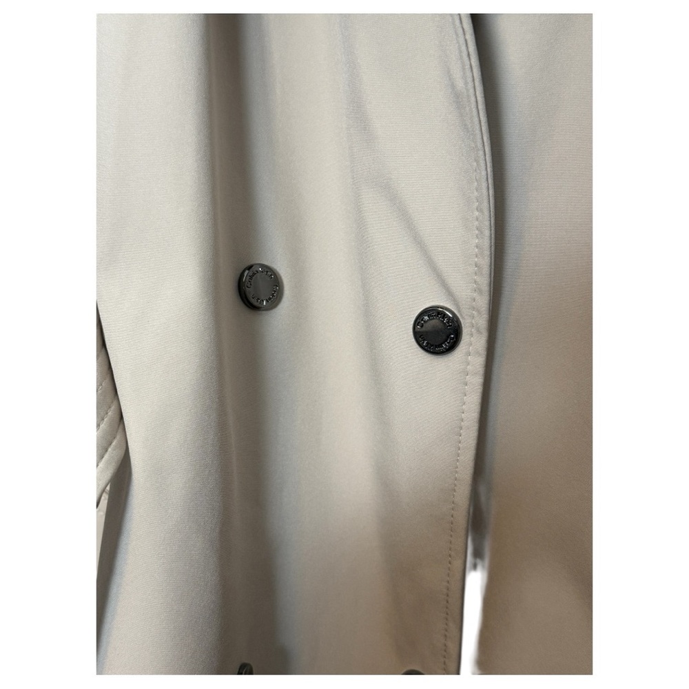 Calvin Klein Women's Tan Trench Coat - Mid-Length, Detachable Hood, Belted - XXL - Picture 7 of 8
